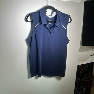 Tek Gear Blue sleeveless polo 1x
